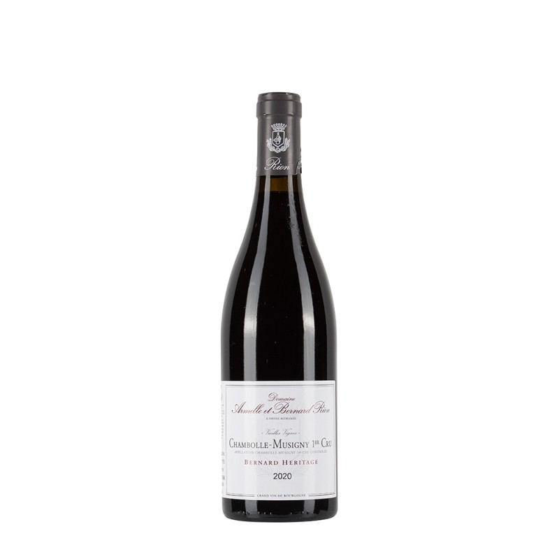 Bottiglia di borgogna rosso Bernard Rion Chambolle Musigny 2021 Bernard Heritage 1ºCru da 0.75l Bottiglia di borgogna rosso Bernard Rion Chambolle Musigny 2021 Bernard Heritage 1ºCru da 0.75l