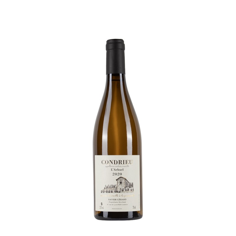 Bottiglia di Rodano bianco Xavier Gérard Condrieu 2020 L'Arbuel da 0.75l Bottiglia di Rodano bianco Xavier Gérard Condrieu 2020 L'Arbuel da 0.75l