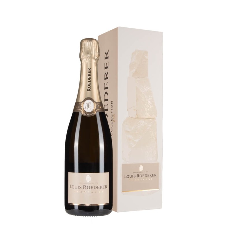 Bottiglia di champagne Louis Roederer Collection 245 con astuccio da 0.75l