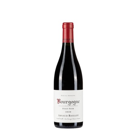 Bottiglia di borgogna rosso Arnaud Baillot Bourgogne Pinot Noir 2020 da 0.75l