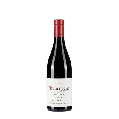 Bottiglia di borgogna rosso Arnaud Baillot Bourgogne Pinot Noir 2020 da 0.75l