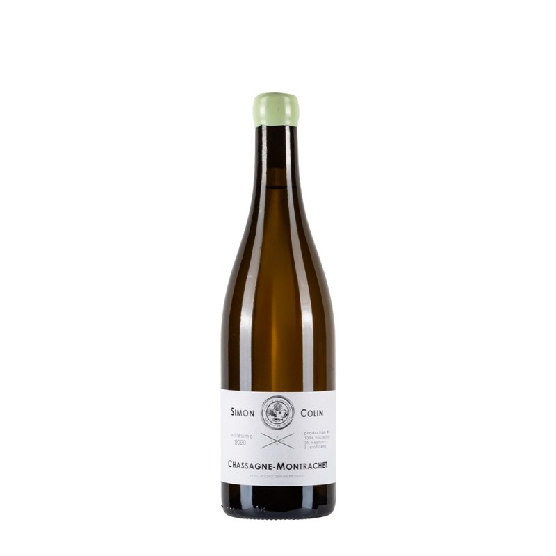 Bottiglia di Borgogna bianco Simon Colin Chassagne Montrachet 2020 da 0.75