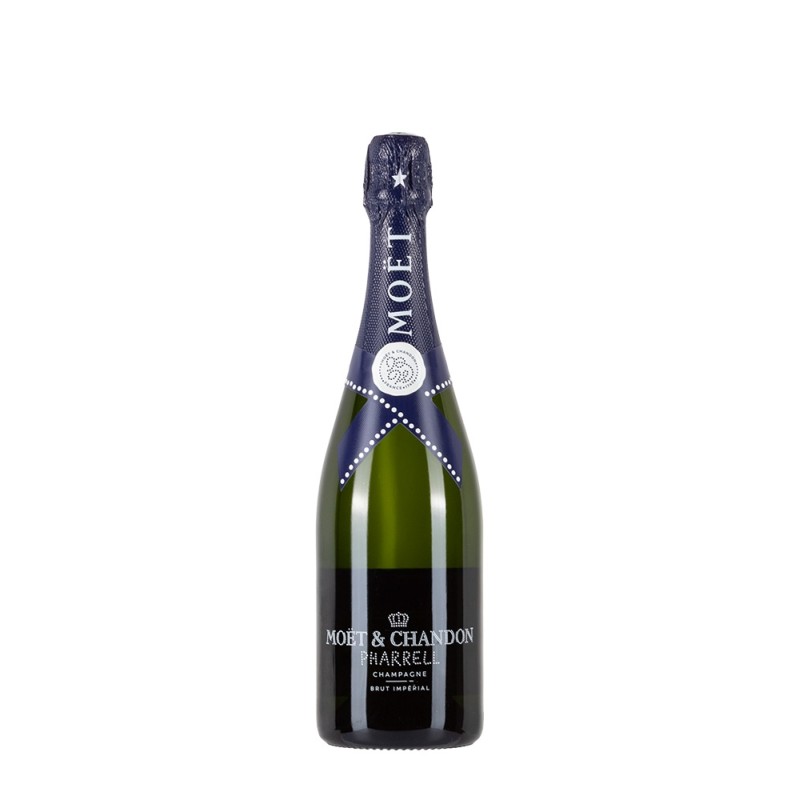Bottiglia di champagne Moet & Chandon x Pharrel Williams Blue da 0.75l Bottiglia di champagne Moet & Chandon x Pharrel Williams Blue da 0.75l