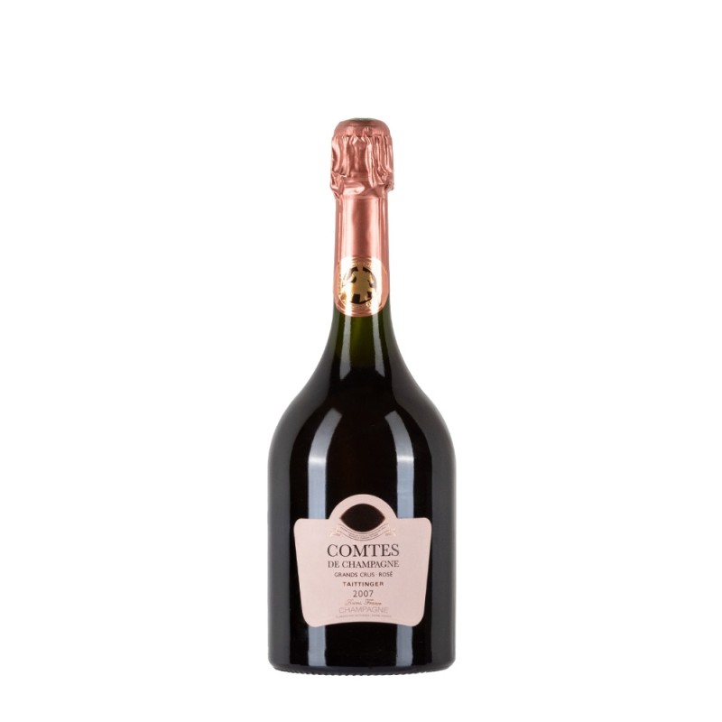 Bottiglia di champagne Taittinger Comtes de Champagne Rosé 2007 da 0.75l Bottiglia di champagne Taittinger Comtes de Champagne Rosé 2007 da 0.75l