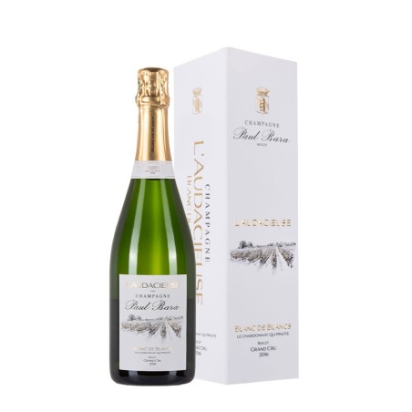 Bottiglia di champagne Paul Bara L'Audacieuse 2016 con astuccio da 0.75l