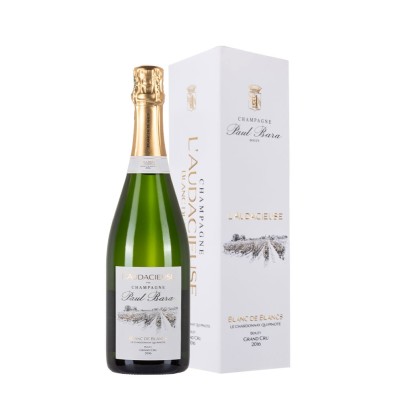 Bottiglia di champagne Paul Bara L'Audacieuse 2016 con astuccio da 0.75l