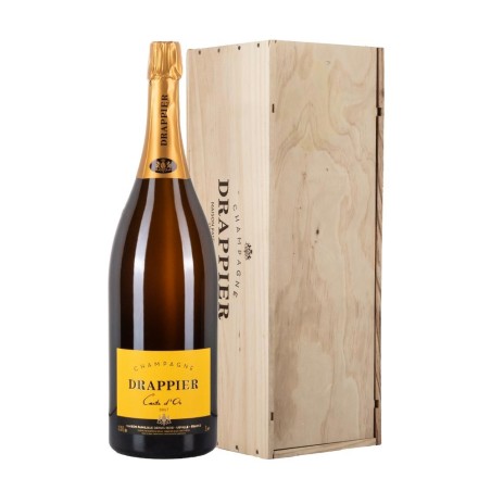 Jeroboam di champagne Drappier Carte Or Brut Jeroboam in cassa legno da 3L