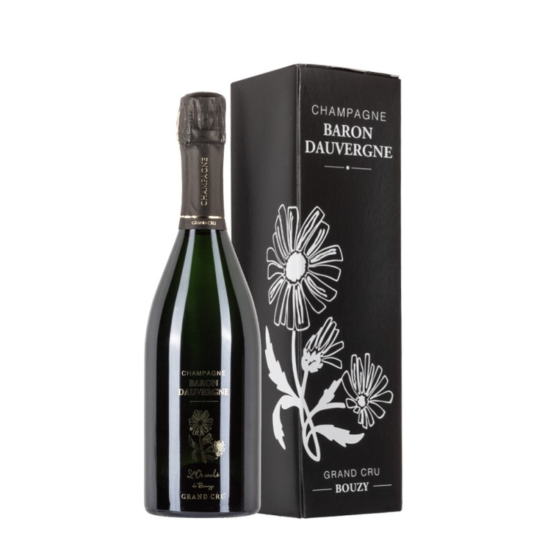 Bottiglia di champagne Baron Dauvergne Or Cache De Bouzy con astuccio da 0.75l Bottiglia di champagne Baron Dauvergne Or Cache De Bouzy con astuccio da 0.75l