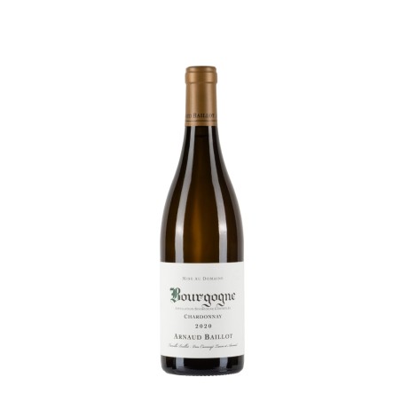 Bottiglia di borgogna bianco Arnaud Baillot Bourgogne Chardonnay 2020 da 0.75l