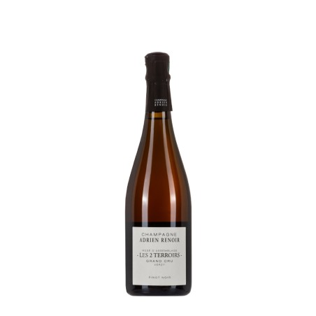Bottiglia di champagne Adrien Renoir Les 2 Terroirs Rosè Extra Brut da 0.75l