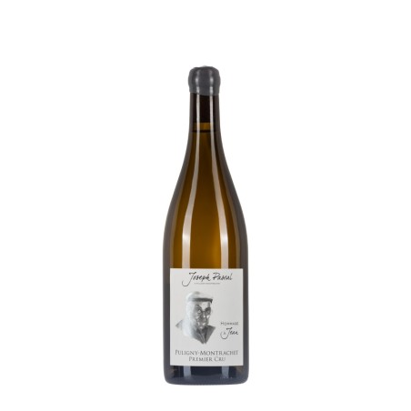 Bottiglia di Borgogna bianco Joseph Pascal Puligny Montrachet Hommage a Jean 2021 da 0.75l