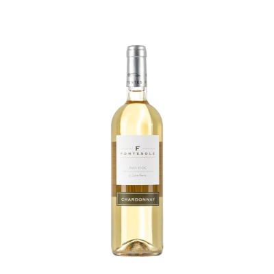 Bottiglia di vino bianco Fontesole Chardonnay Pays D'oc da 0.75l