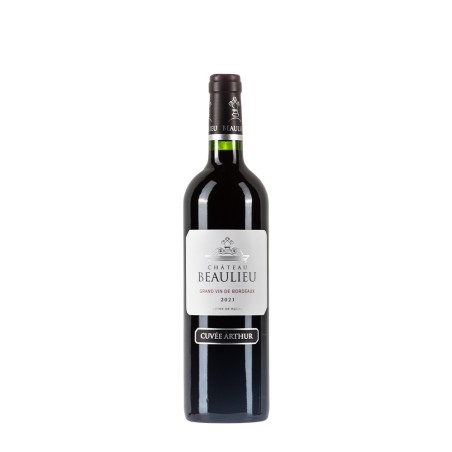 Bottiglia di vino rosso Bordeaux Chateau Beaulieu Arthur 2021 da 0.75l