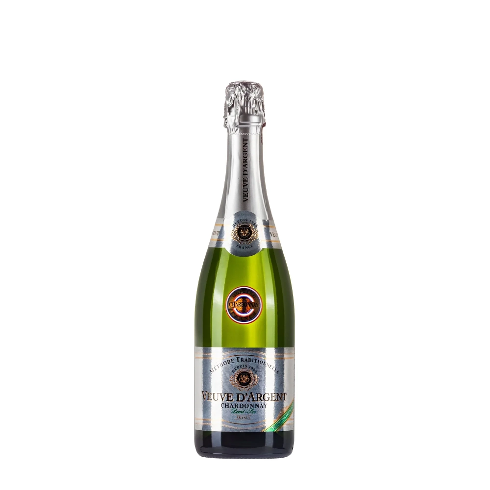 Veuve d’Argent Chardonnay Demi-Sec Metodo Tradizionale, spumante francese elegante al miglior prezzo online su Bwineshop
