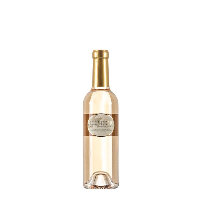 Bottiglia di vino rosato Maitres Vignerons Côtes de provence Cep D'or rosè 2022 da 0.375l Bottiglia di vino rosato Maitres Vignerons Côtes de provence Cep D'or rosè 2022 da 0.375l