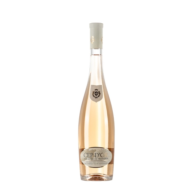 Bottiglia di Vino Rosato Maitres Vignerons Côtes de provence Cep D'or rosè 2022 da 0.75l