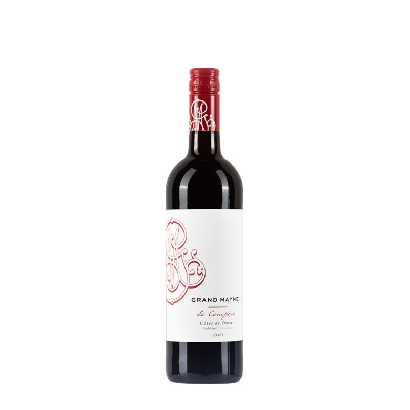 Vino Rosso Grand Mayne Le Compère 2021, tappo stelvin, Aoc Cotes De Duras da 0.75l Vino Rosso Grand Mayne Le Compère 2021, tappo stelvin, Aoc Cotes De Duras da 0.75l