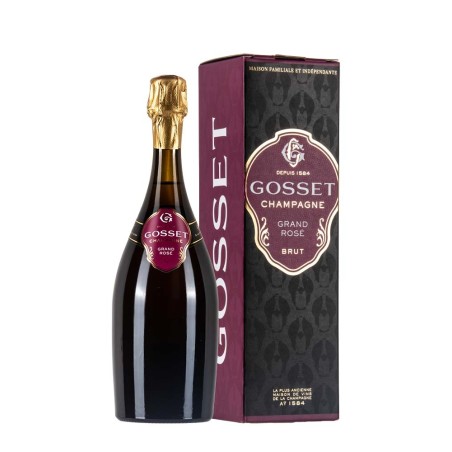 Bottiglia di champagne Gosset Grand Rosè con Astuccio da 0.75l