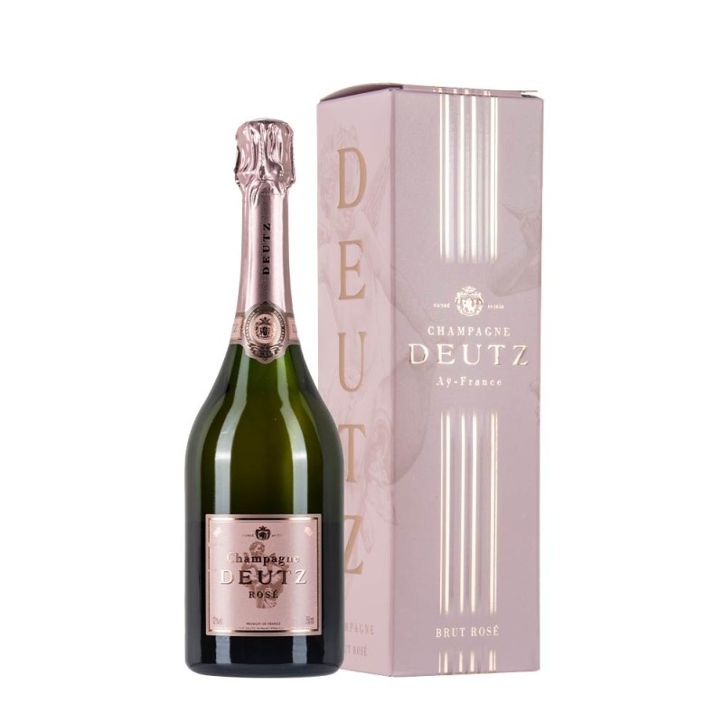 Bottiglia di champagne Deutz Brut Rosé con astuccio da 0.75l Bottiglia di champagne Deutz Brut Rosé con astuccio da 0.75l