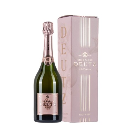 Bottiglia di champagne Deutz Brut Rosé con astuccio da 0.75l