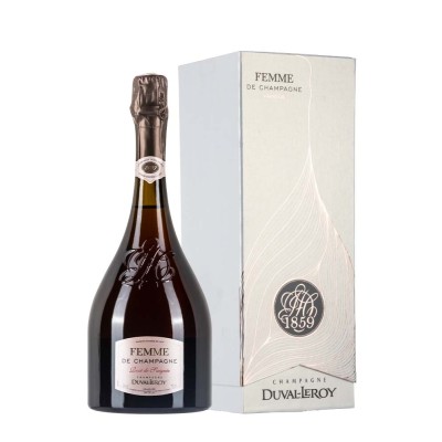 Bottiglia di champagne Duval Leroy Femme De Champagne Rosè de saignée 2007 con astuccio da 0.75l