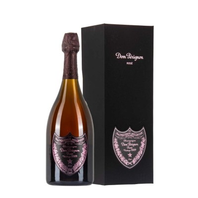 Bottiglia di champagne Dom Pérignon Rosé 2009 con astuccio da 0.75l