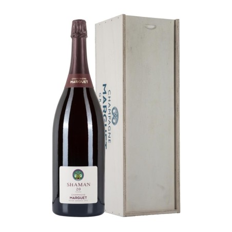 Jeroboam di champagne Marguet Shaman Rosé 20 da 3l in cassa legno