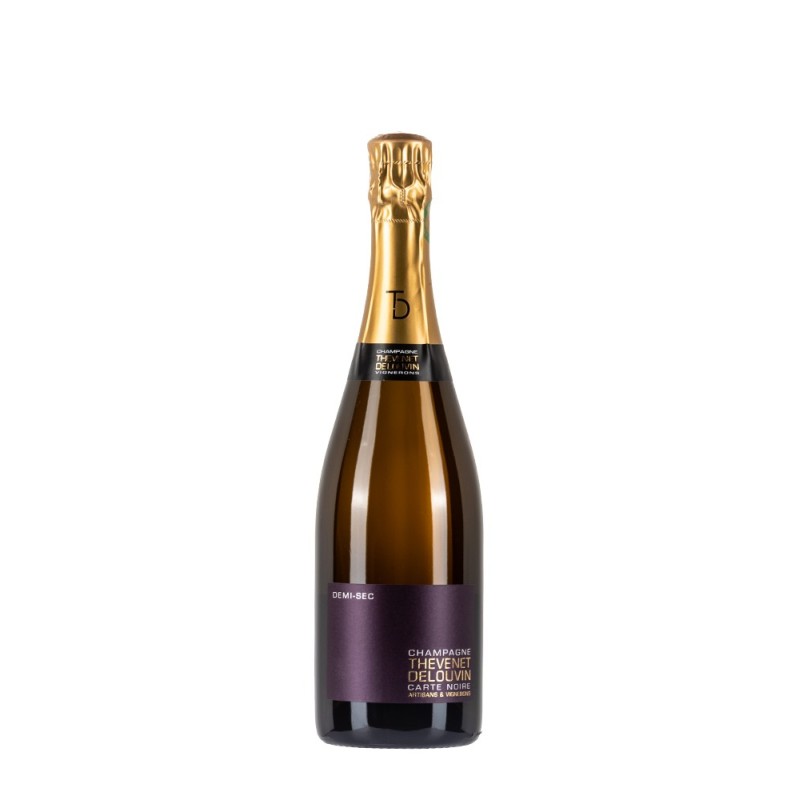 Bottiglia di champagne Thevenet Delouvin Carte Noire Demi Sec da 0,75l Bottiglia di champagne Thevenet Delouvin Carte Noire Demi Sec da 0,75l