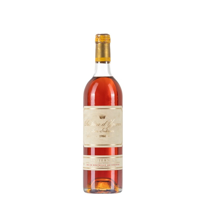 Bottiglia di Chateau D'Yquem annata 1984, Vino Bianco Passito dolce da 0,75l Bottiglia di Chateau D'Yquem annata 1984, Vino Bianco Passito dolce da 0,75l