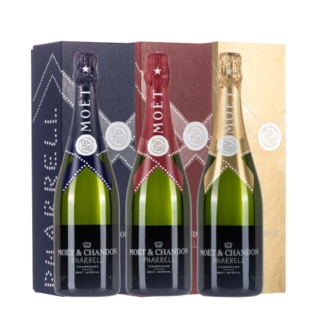 Trilogy di Moet & Chandon Brut Imperial x Pharrell Williams con astuccio da 0,75l