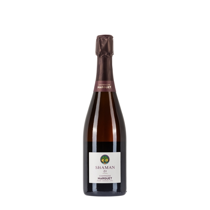 Bottiglia di champagne Marguet Shaman Rosè 21 da 0,75l