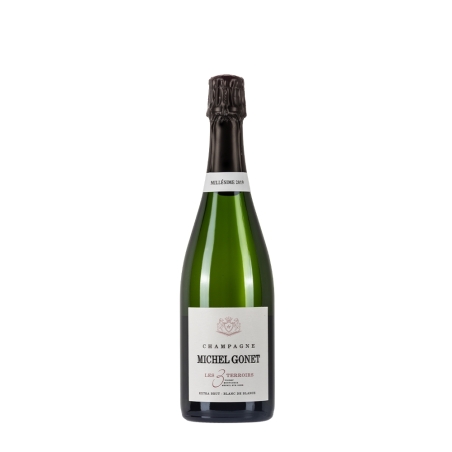 Bottiglia di champagne Michel Gonet Les 3 Terroirs 2019 da 0,75l