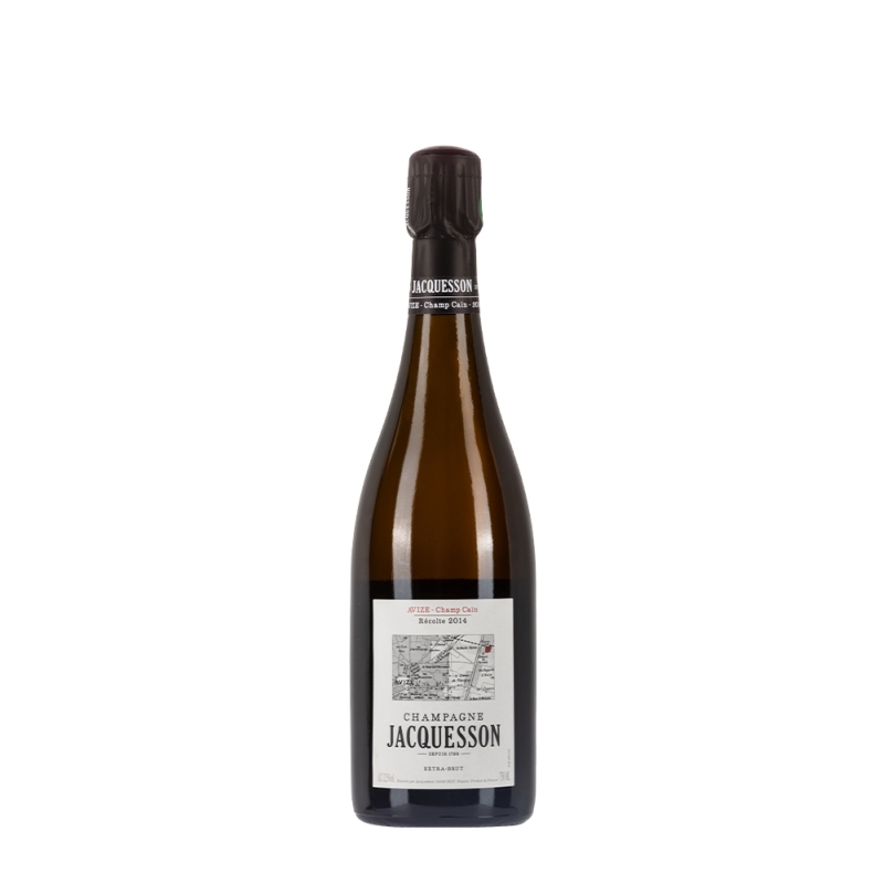 Bottiglia di champagne Jacquesson Avize Champ Cain 2014 da 0,75l