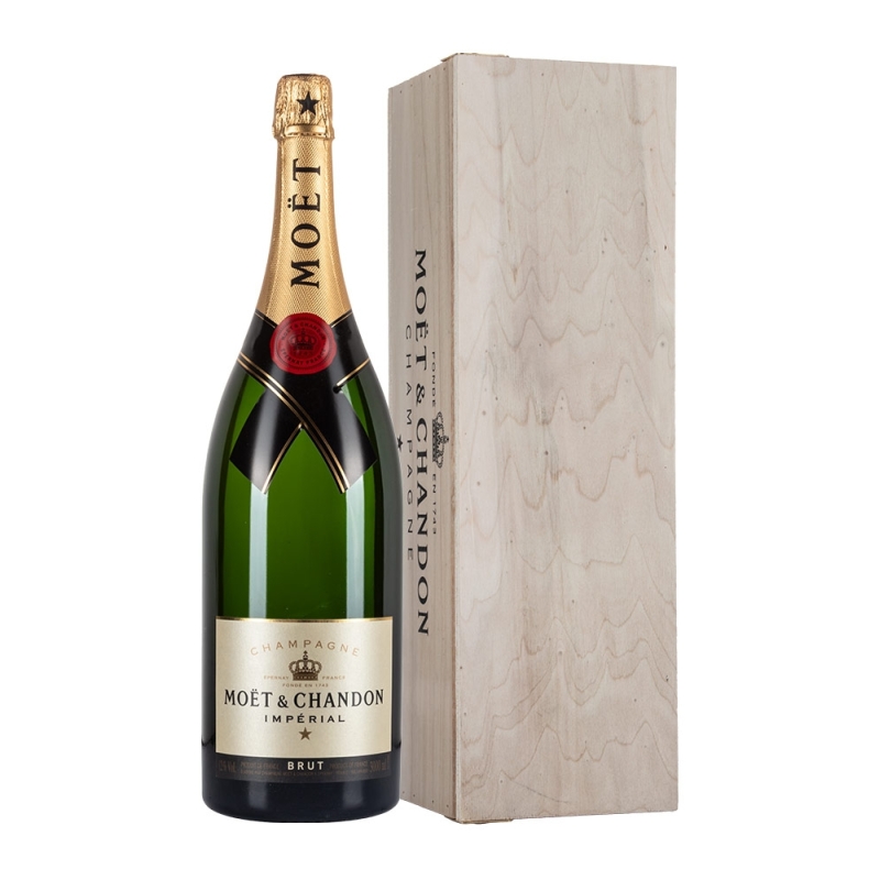 Jeroboam di Moet Brut imperial in cassa legno da 3l Jeroboam di Moet Brut imperial in cassa legno da 3l