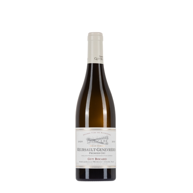 Bottiglia di Borgogna bianco Guy Bocard Meursault Genevrières 2020 da 0.75l Bottiglia di Borgogna bianco Guy Bocard Meursault Genevrières 2020 da 0.75l