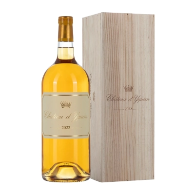 Jeroboam di Chateau D'Yquem 2022 in cassa in legno da 3l Doppio Magnum