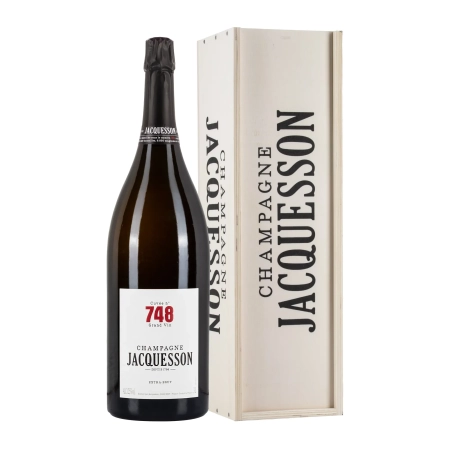 Jacquesson 748 Extra Brut Jeroboam 3L in cassa in legno - Bwineshop