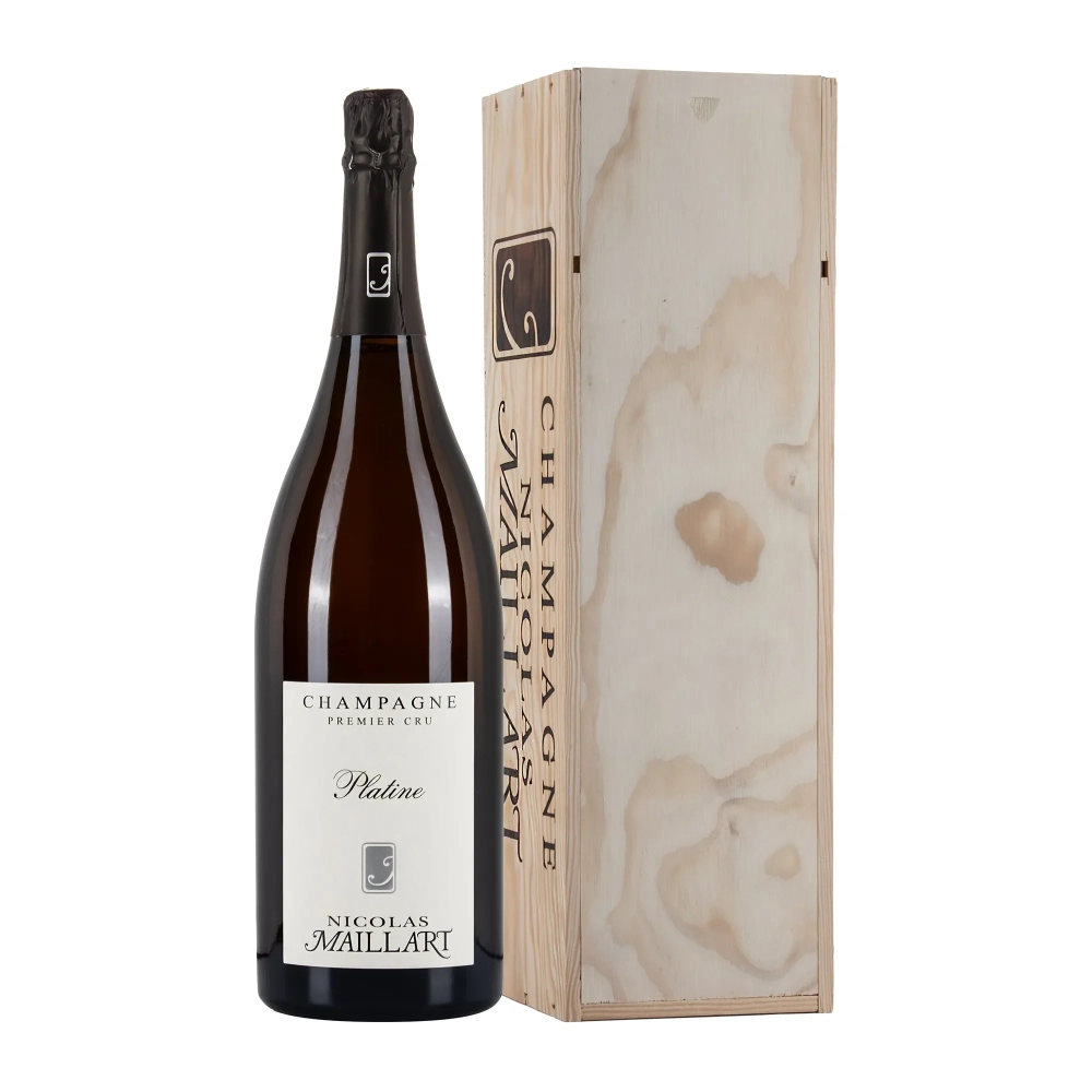 Nicolas Maillart Platine Premier Cru Jeroboam con cassa in legno 3l - Bwineshop