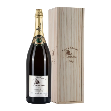 De Sousa Blanc de Blancs Réserve Jeroboam | Cassa legno | Bwineshop