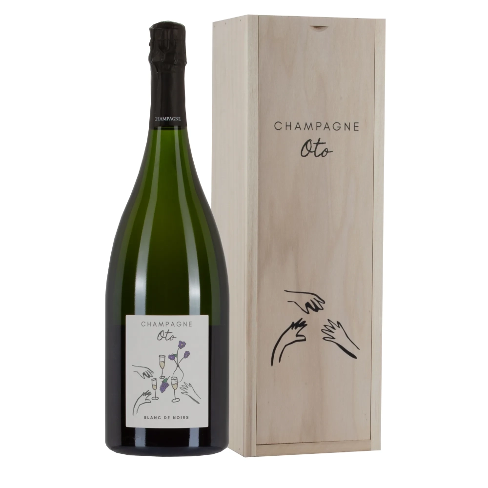 Champagne Oto Blanc de Noirs Mathusalem 6L in cassa legno – Bwineshop