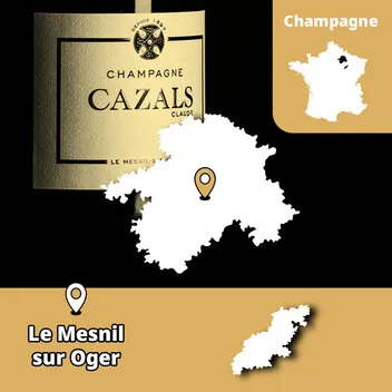 Champagne Claude Cazals Le Mesnil-sur-Oger Côte des Blancs Grand Cru Chardonnay
