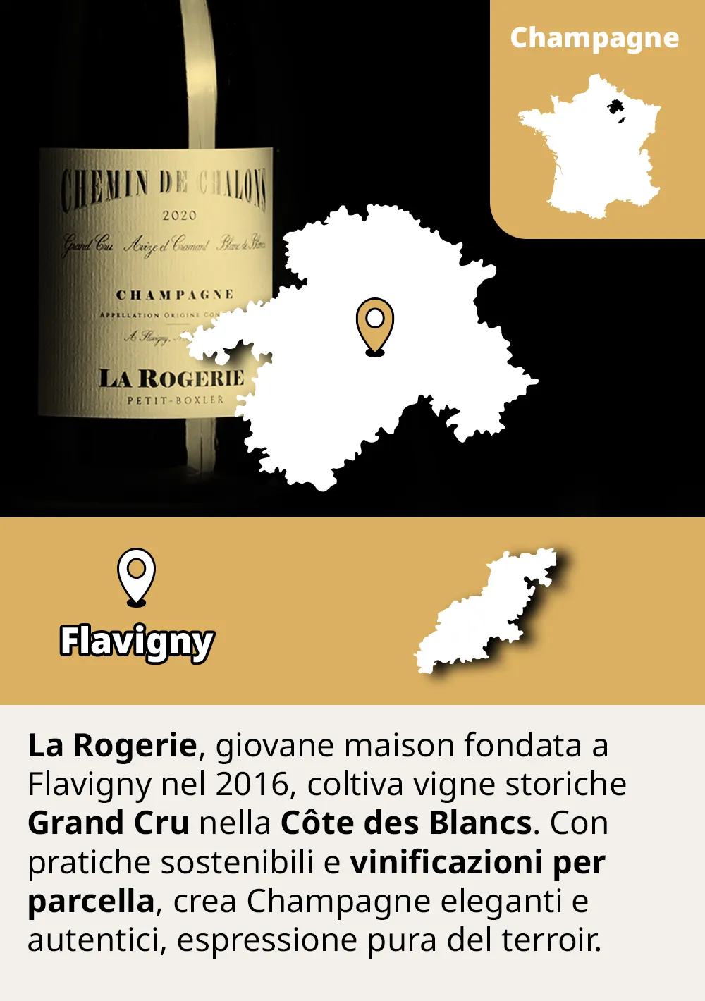 La Rogerie Champagne Flavigny banner mobile - Bwineshop